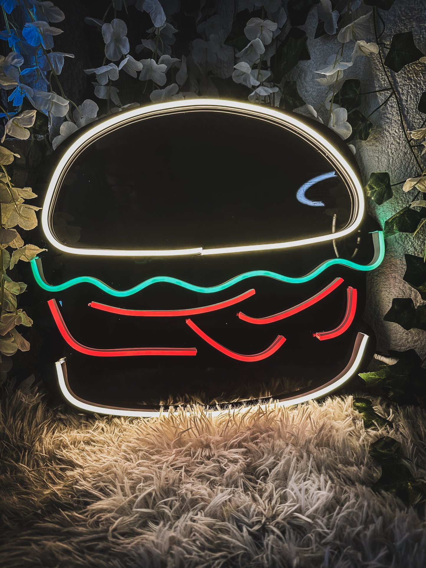 Letrero Neon Hamburguesa s/ Burger Neonsign