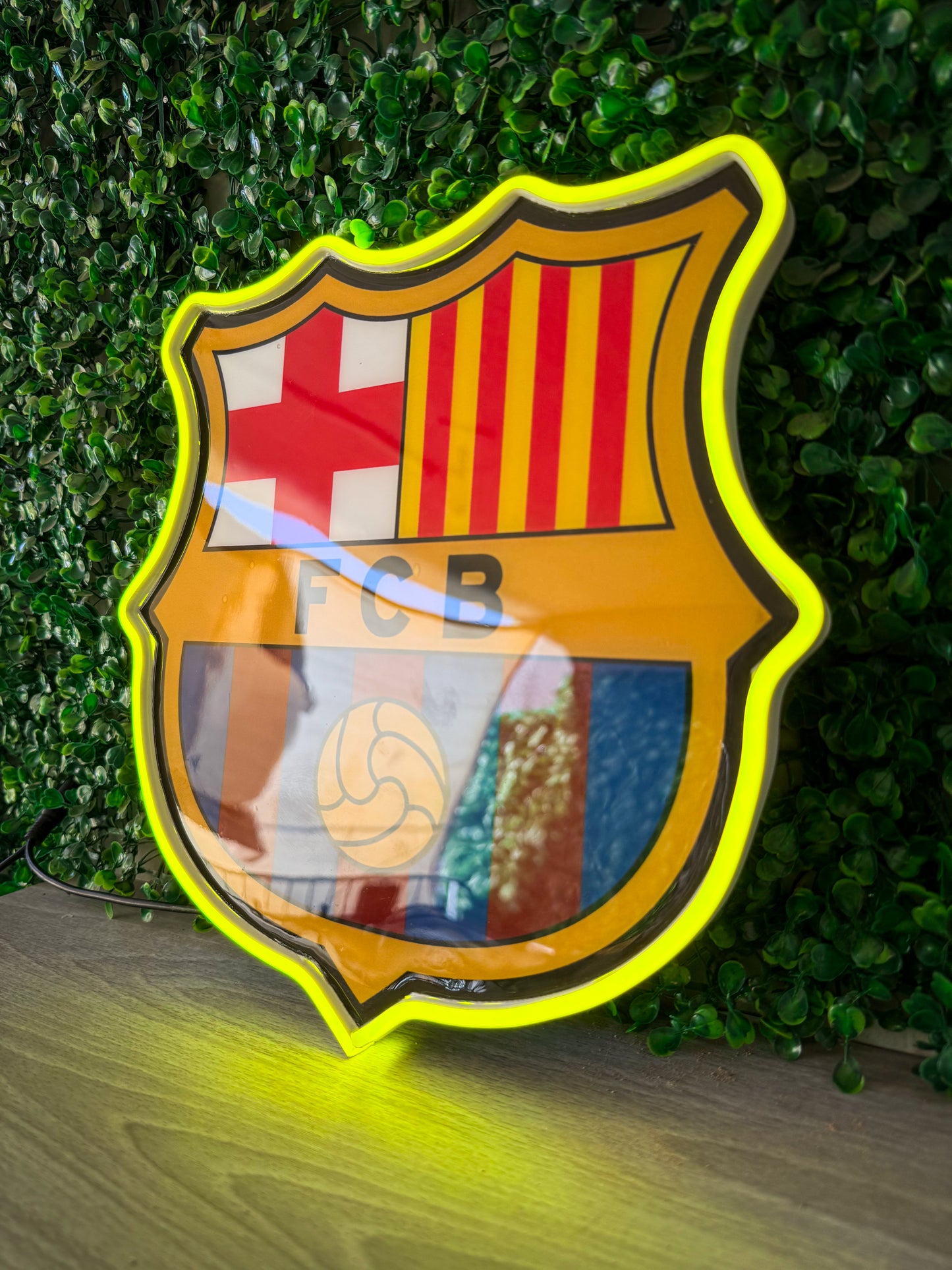 Logo Personalizado Futbol De Resina Epoxi Luminoso
