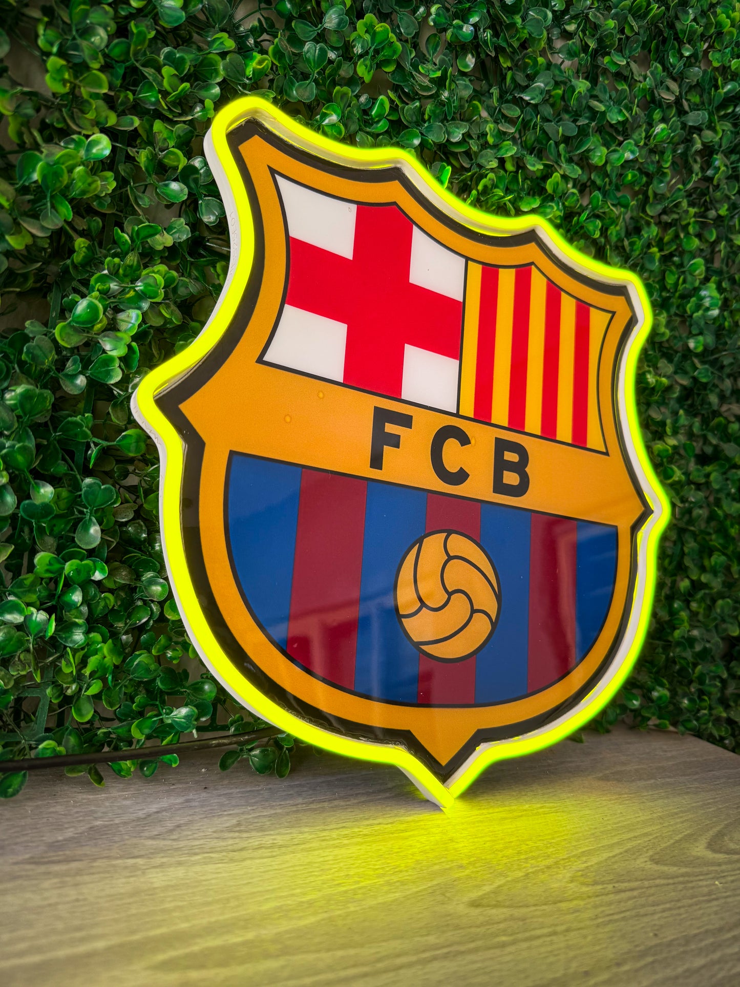 Logo Personalizado Futbol De Resina Epoxi Luminoso