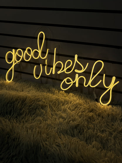 Letrero Neon Good Vibes Only