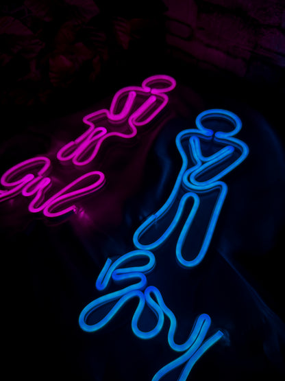Letreros Neon Baño (wc Hombre / Mujer Pack)