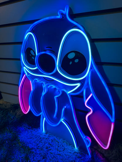 Letrero Neon Stitch (Lilo & Stitch Neonsign)