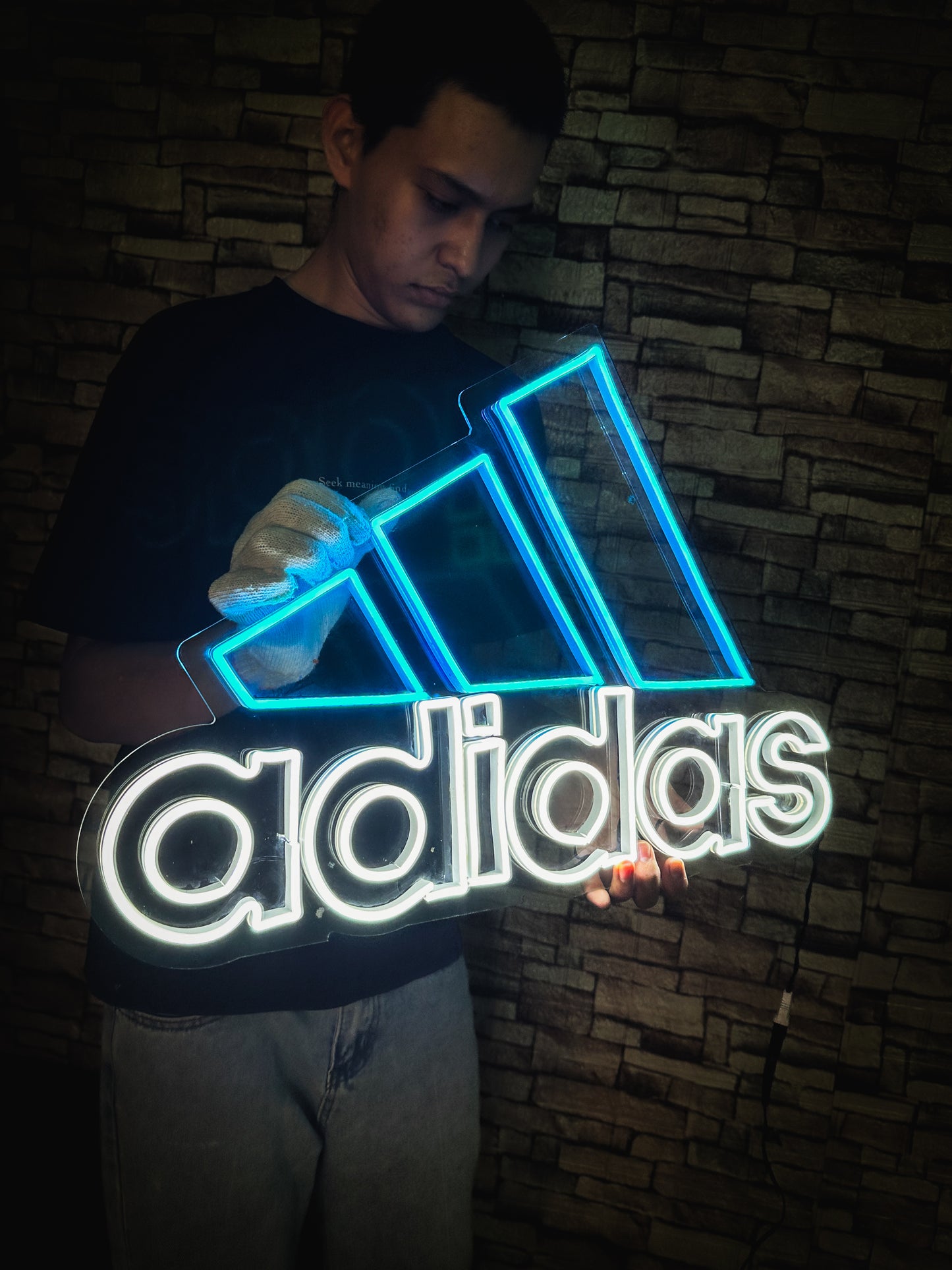 Logo adidas Neon Led ( Letreros Tenis Luminoso Neon )