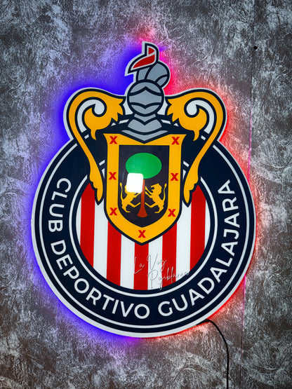 Letrero Chivas De Guadalajara - Letreros Luminosos Futbol