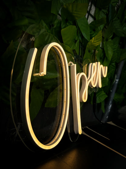 Letrero Abierto Open Neon