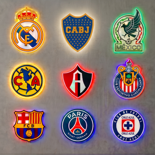 Logo Personalizado Futbol De Resina Epoxi Luminoso